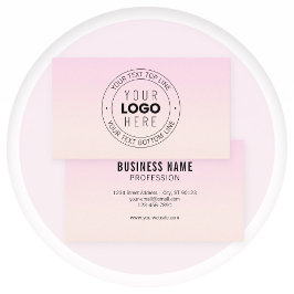 Uw geüploade Logo | Bewerkbare circulaire tekst Visitekaartje