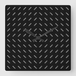 Uw geüploade Logo of Afbeelding | Modern patroon Vierkante Klok