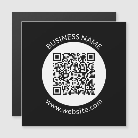 Uw geüploade QR-code | Bewerkbare tekst en kleuren (Voorkant / Achterkant)