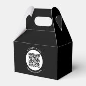 Uw geüploade QR-code | Bewerkbare tekst en kleuren Bedankdoosjes (Voorkant Zijde)