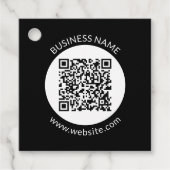 Uw geüploade QR-code | Bewerkbare tekst en kleuren Bedankjes Labels (Voorkant)
