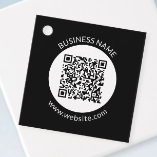 Uw geüploade QR-code Bewerkbare tekst en kleuren Bedankjes Labels