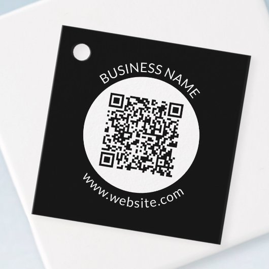 Uw geüploade QR-code | Bewerkbare tekst en kleuren Bedankjes Labels