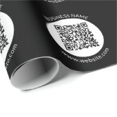Uw geüploade QR-code | Bewerkbare tekst en kleuren Cadeaupapier (Rol Hoek)