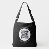 Uw geüploade QR-code | Bewerkbare tekst en kleuren Crossbody Tas (Voorkant)