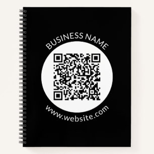 Uw geüploade QR-code Bewerkbare tekst en kleuren Notitieboek