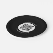 Uw geüploade QR-code | Bewerkbare tekst en kleuren Papieren Bordje (Gekanteld)