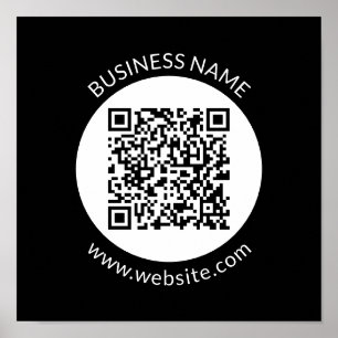 Uw geüploade QR-code Bewerkbare tekst en kleuren Poster