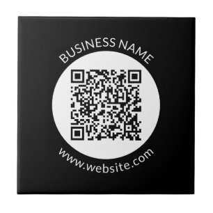 Uw geüploade QR-code   Bewerkbare tekst en kleuren Tegeltje
