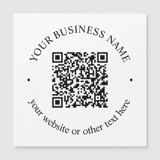 Uw geüploade QR-code plus bewerkbare circulaire te (Voorkant)