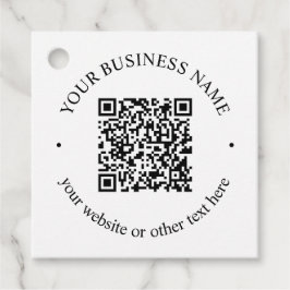 Uw geüploade QR-code plus bewerkbare circulaire te Bedankjes Labels