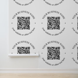 Uw geüploade QR-code plus bewerkbare circulaire te Behang