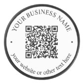Uw geüploade QR-code plus bewerkbare circulaire te Hockey Puck (Voorkant)