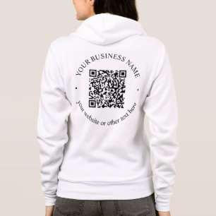 Uw geüploade QR-code plus bewerkbare circulaire te Hoodie