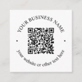 Uw geüploade QR-code plus bewerkbare circulaire te Informatiekaartje (Voorkant)