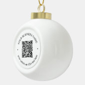 Uw geüploade QR-code plus bewerkbare circulaire te Keramische Bal Ornament (Rechts)