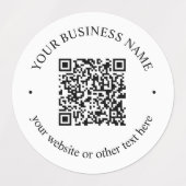 Uw geüploade QR-code plus bewerkbare circulaire te Labels (Design 1)