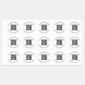 Uw geüploade QR-code plus bewerkbare circulaire te Labels (Vel)