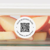 Uw geüploade QR-code plus bewerkbare circulaire te Labels (Aangebracht)