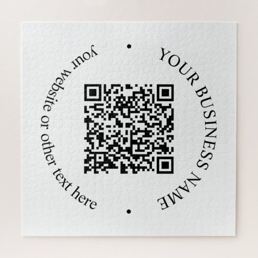 Uw geüploade QR-code plus bewerkbare circulaire te Legpuzzel (Horizontaal)