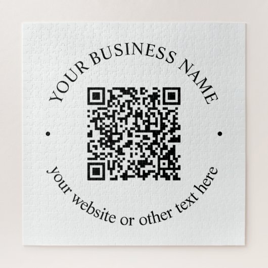 Uw geüploade QR-code plus bewerkbare circulaire te Legpuzzel (Verticaal)