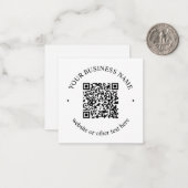 Uw geüploade QR-code plus bewerkbare circulaire te Notitiekaartje (Voorkant / Achterkant in situ)