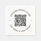 Uw geüploade QR-code plus bewerkbare circulaire te Servet (Voorkant)