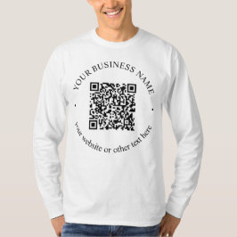 Uw geüploade QR-code plus bewerkbare circulaire te T-shirt
