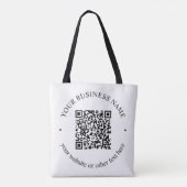 Uw geüploade QR-code plus bewerkbare circulaire te Tote Bag (Achterkant)
