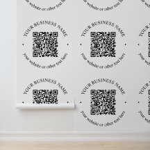 Uw geüploade QR-code plus bewerkbare cirkelvormige