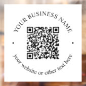 Uw geüploade QR-code plus bewerkbare cirkelvormige Raamsticker (Vel 2)