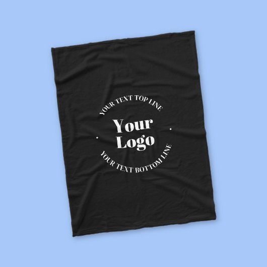 Uw geüploade zakelijke Logo of ander ontwerp Fleece Deken