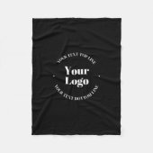 Uw geüploade zakelijke Logo of ander ontwerp Fleece Deken (Voorkant)