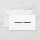Uw geüploade zakelijke Logo of ander ontwerp Notitiekaartje (Achterkant)