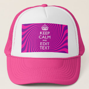 Uw Gezegde voor 'Keep Calm' op Hot Pink Trucker Pet