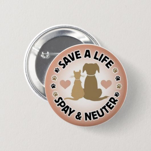 uw gezelschapsdieren ronde button 5,7 cm (Voorkant /achterkant)