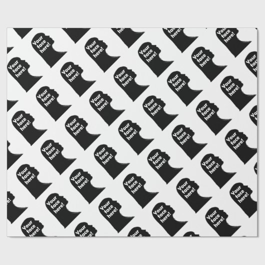 uw gezicht hier-exemplaar cadeaupapier (Vlak)