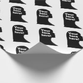 uw gezicht hier-exemplaar cadeaupapier (Hoek)