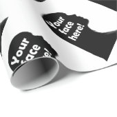 uw gezicht hier-exemplaar cadeaupapier (Rol Hoek)