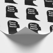 uw gezicht hier-exemplaar cadeaupapier (Hoek)