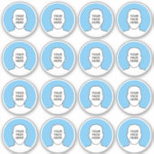 Uw gezicht in Cirkelsticker set Sticker (Voorkant)