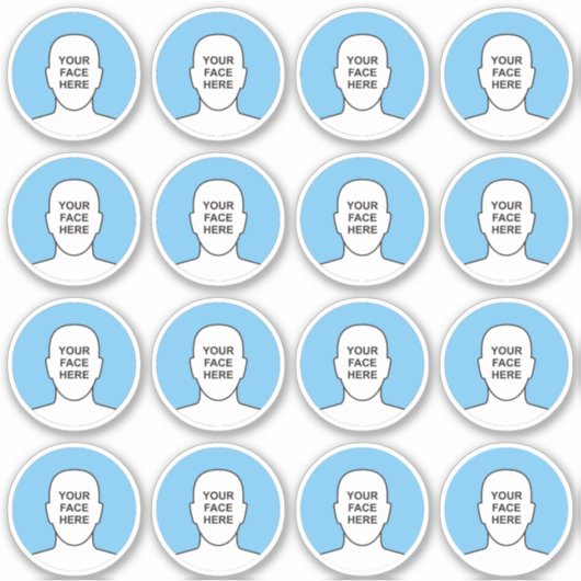 Uw gezicht in Cirkelsticker set Sticker (Voorkant)