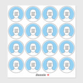 Uw gezicht in Cirkelsticker set Sticker (Vel)