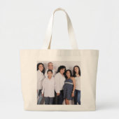 UW GEZINSPORTRAIT AANGEPASTE FOTO-TAS GROTE TOTE BAG (Voorkant)