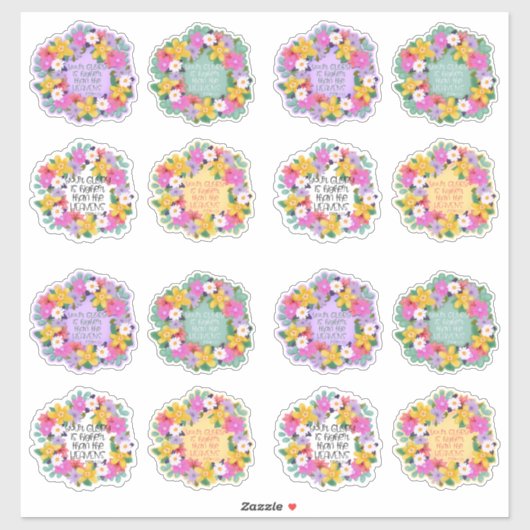 Uw glorie is de Waterverf van de salm Verse hoger Sticker (Vel)