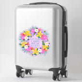 Uw glorie is hoger dan de Heavens | Bloemen Sticker (Koffer)