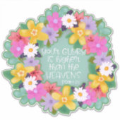 Uw glorie is hoger dan de Heavens-psalmen Sticker (Voorkant)