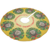 UW GOAT- OF PET-FOTO'S EN NAAM kerstgoud Kerstboom Rok (Gekanteld)