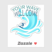 UW GOLF ZAL KOMEN Surfen Surfer Slogan Gezegde Sticker (Vel)