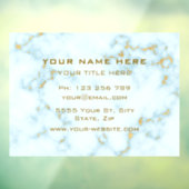 Uw Gouden Wit Marmeren Gouden Tekstvenster Cling Raamsticker (Vel 3)